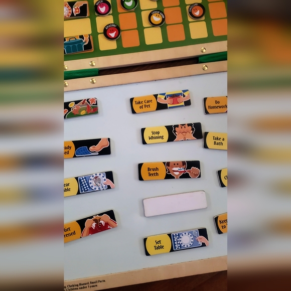 2 Melissa and Doug Wooden Magnetic Responsibility Charts - Picture 12 of 16